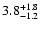 $\rm 3.8^{+1.8}_{-1.2}$