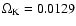 $\Omega_{\rm K} = 0.0129$