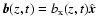 ${\vec b} (z,t) = b_{\rm x} (z,t) \hat {\vec x}$