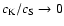$c_{\rm K}/c_{\rm S} \rightarrow 0$