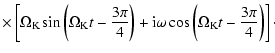 $\displaystyle \times \left [ \Omega_{\rm K} \sin \left (\Omega_{\rm K} t -
{{3 ...
...mega \cos \left ( \Omega_{\rm K} t
- {{3 \pi} \over {4}} \right ) \right ]\cdot$