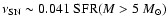 ${\nu_{\rm SN} \sim 0.041~{\rm SFR}(M > 5~M_{\odot})}$