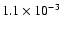 $1.1\times10^{-3}$