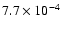 $7.7\times10^{-4}$
