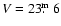 $V=23\hbox{$.\!\!^{\rm m}$ }6$