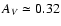 $A_{V} \simeq 0.32$