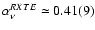 $\alpha_{\nu}^{RXTE} \simeq 0.41(9)$