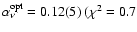 $\alpha_{\nu}^{\rm opt}=0.12(5)~(\chi^2=0.7$