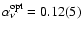 $\alpha_{\nu}^{\rm opt}=0.12(5)$