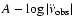 $A - \log\vert\ddot{\nu}_{{\rm obs}}\vert$