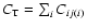 $C_{\rm T}=\sum _i C_{ij(i)}$