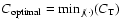 ${C_{\rm optimal}}=
\min_{j(\cdot)}(C_{\rm T})$