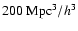 $200 ~{\rm Mpc}^3/h^3$