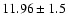 $11.96 \pm 1.5$