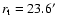 $r_{\rm t} = 23.6'$