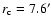 $r_{\rm c} = 7.6'$