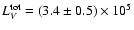 $L_V^{\rm tot} = (3.4\pm0.5) \times 10^5$