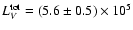 $L_V^{\rm tot} = (5.6\pm0.5) \times 10^5$