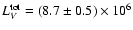 $L_V^{\rm tot} = (8.7\pm0.5) \times 10^6$