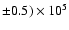 $\pm0.5)\times 10^5$