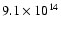 $9.1
\times 10^{14}$