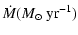 $\displaystyle {\dot M} { (M_\odot \ {\rm yr}^{-1})}$