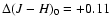 $\Delta(J-H)_0 = +0.11$