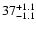 $\rm 37^{+1.1}_{-1.1}$