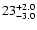 $\rm 23^{+2.0}_{-3.0}$