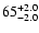 $\rm 65^{+2.0}_{-2.0}$
