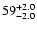 $\rm 59^{+2.0}_{-2.0}$