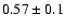 $0.57\pm 0.1$