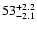 $\rm 53^{+2.2}_{-2.1}$