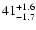 $\rm 41^{+1.6}_{-1.7}$