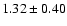 $1.32\pm 0.40$