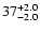 $\rm 37^{+2.0}_{-2.0}$