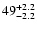 $\rm 49^{+2.2}_{-2.2}$