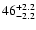 $\rm 46^{+2.2}_{-2.2}$