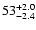 $\rm 53^{+2.0}_{-2.4}$