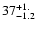 $\rm 37^{+1. }_{-1.2}$