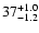 $\rm 37^{+1.0}_{-1.2}$