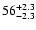 $\rm 56^{+2.3}_{-2.3}$