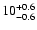 $\rm 10^{+0.6}_{-0.6}$