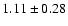 $1.11\pm 0.28$