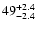 $\rm 49^{+2.4}_{-2.4}$