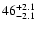 $\rm 46^{+2.1}_{-2.1}$