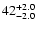 $\rm 42^{+2.0}_{-2.0}$