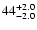 $\rm 44^{+2.0}_{-2.0}$