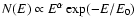 $N(E)\propto E^{\alpha} \exp(-E/E_{0})$