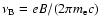 $\nu_{\rm B}=eB/(2\pi m_{\rm e} c)$